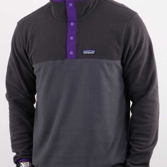 Patagonia Micro D Snap-T purple/grey fleece (M) - Picture 2 of 15